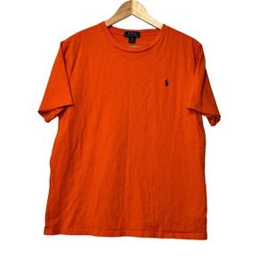Polo Ralph Lauren Orange Crew Neck T Shirt Big Pony‎ Logo Size XL 18 20
